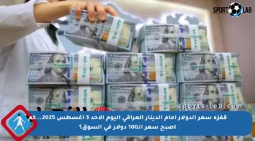 قفزة سعر الدولار أمام الدينار العراقي اليوم الأحد 3 أغسطس 2025.. كم أصبح سعر الـ100 دولار في السوق؟